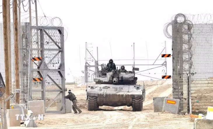 Binh sỹ Israel được triển khai tại khu vực miền Nam nước này, gần biên giới với Gaza, ngày 20/3/2025. (Ảnh: THX/TTXVN)
