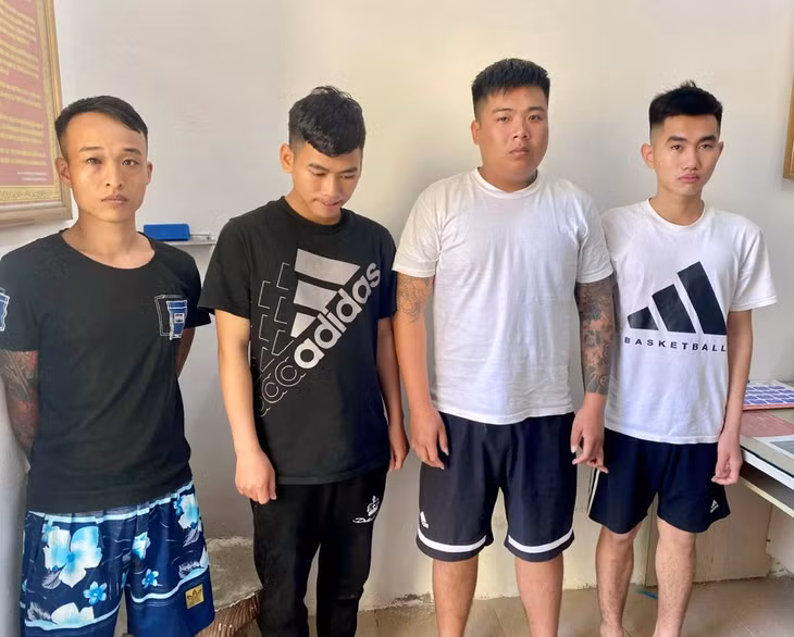 Ổ nhóm thu tiền bảo kê tại lễ hội du lịch biển Hải Tiến bị bắt giữ. Ảnh: Công an Thanh Hóa