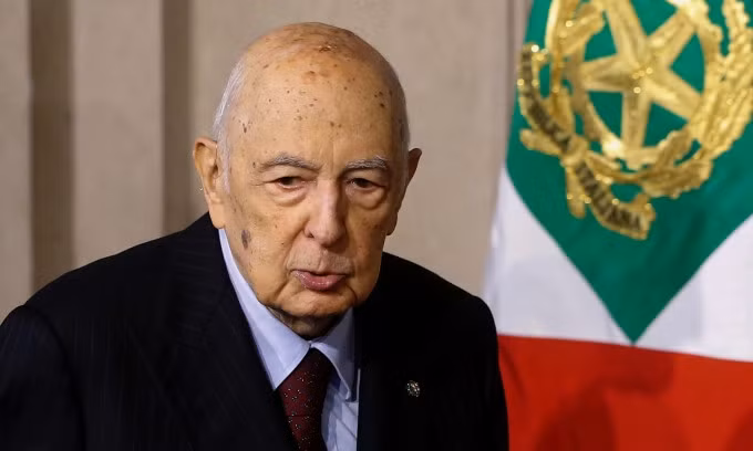 Cựu tổng thống Italy Giorgio Napolitano tại Rome hồi tháng 4/2018. Ảnh: Reuters