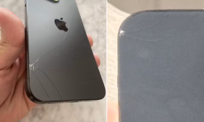 iPhone 14 Pro Max được cho là đã nứt kính từ trong hộp. Ảnh: Reddit