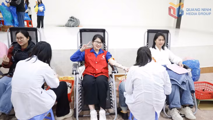 Nguyễn Thị Tuyết tích cực tham gia hoạt động hiến máu tình nguyện.