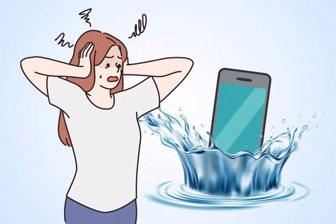 Điện thoại chống nước IP68 có thể mất khả năng bảo vệ sau thời gian sử dụng. Đồ họa: Thiện Nhân