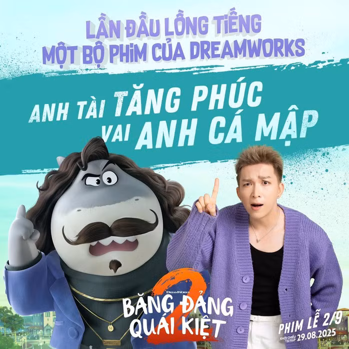 Tăng Phúc lồng tiếng phim hoạt hình