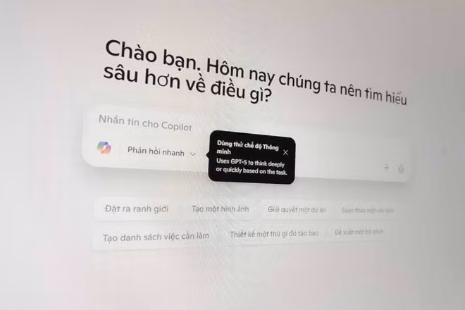 Cách trải nghiệm GPT-5 tốc độ cao, vượt trội qua Microsoft Copilot. Ảnh: Cát Tiên