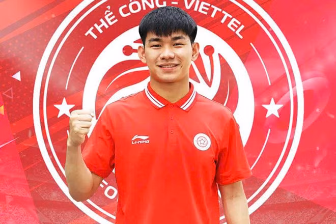 Tân binh Nguyễn Văn Việt của Thể Công Viettel không được đăng kí tham dự vòng 1 V.League 2025-2026. Ảnh: CLB TCVT