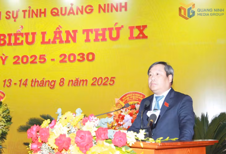 Đồng chí Vũ Đại Thắng, Ủy viên Trung ương Đảng, Bí thư Tỉnh ủy, Trưởng Đoàn ĐBQH tỉnh, Bí thư Đảng ủy Quân sự tỉnh, phát biểu bế mạc Đại hội.