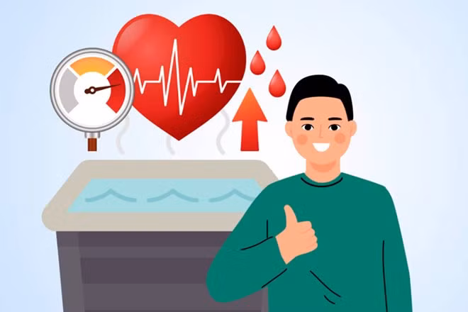 Một nghiên cứu cho thấy, tắm nước nóng vào buổi tối có thể mang lại hiệu quả hạ huyết áp tốt hơn so với buổi trưa hoặc chiều. Đồ họa: Đinh Thiện