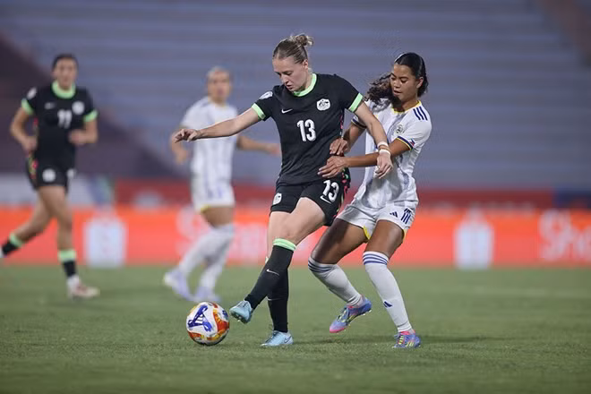 U23 Australia (áo đen) là đối thủ của tuyển nữ Việt Nam ở bán kết giải bóng đá nữ Đông Nam Á 2025. Ảnh: AFF
