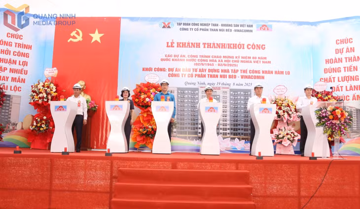 Công ty CP Than Núi Béo khởi công Dự án đầu tư xây dựng nhà ở tập thể công nhân hầm lò, ngày 19/8/2025.