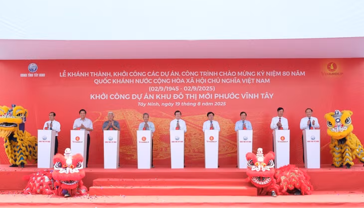 Lễ khởi công Khu đô thị mới Phước Vĩnh Tây (Tây Ninh) chính thức được khởi công.