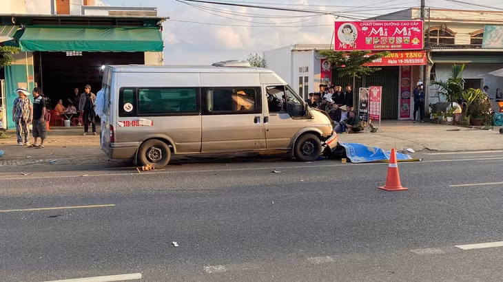 Vụ tai nạn khiến một người tử vong tại chỗ. Ảnh: Lam Hồng