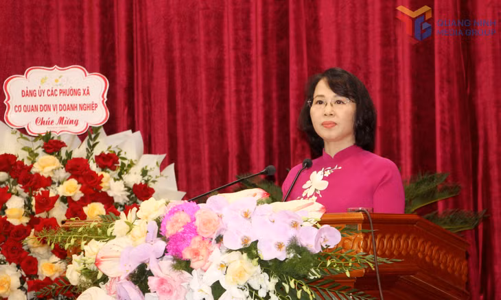 Đồng chí Trịnh Thị Minh Thanh, Phó Bí thư Thường trực Tỉnh ủy, Chủ tịch HĐND tỉnh, phát biểu chỉ đạo đại hội.