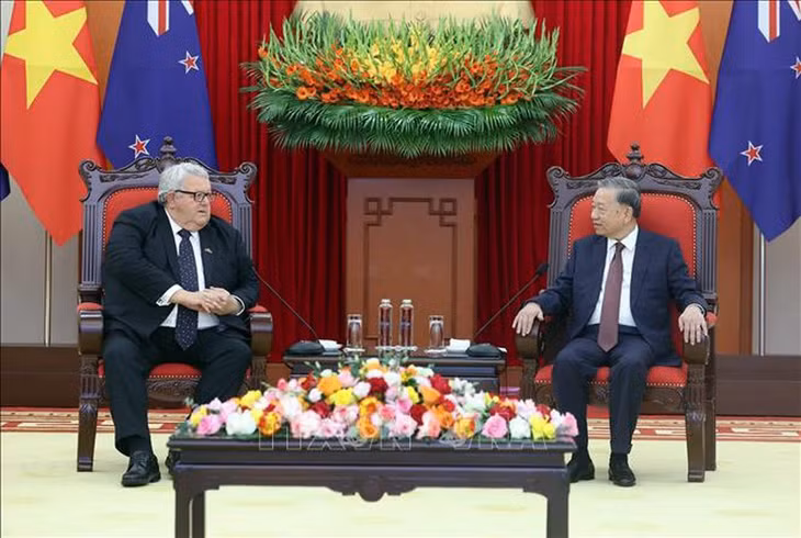 Chủ tịch Quốc hội Gerry Brownlee bày tỏ vui mừng chứng kiến bước chuyển mình quan trọng của Việt Nam và nhấn mạnh, New Zealand coi trọng vai trò chủ chốt của Việt Nam ở khu vực Đông Nam Á, coi Việt Nam là đối tác quan trọng và gần gũi ở khu vực - Ảnh: TTXVN