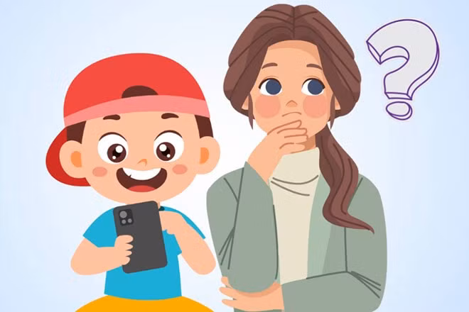 Những cách giúp trẻ em tránh xa điện thoại di động. Đồ họa: Thiện Nhân