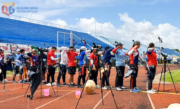 Đoàn Quảng Ninh tập huấn tại Trung tâm Huấn luyện và Thi đấu thể thao Vĩnh Long, nơi tổ chức giải VĐQG.