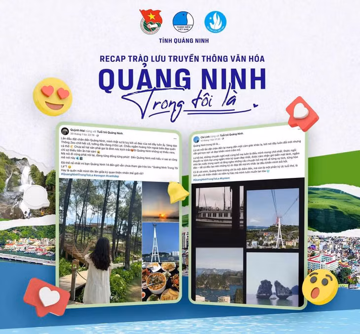 Những bài post của trào lưu truyền thông văn hoá "Quảng Ninh trong tôi là..." nhận được hàng trăm nghìn lượt tương tác trên mạng xã hội. Ảnh: Chu Linh