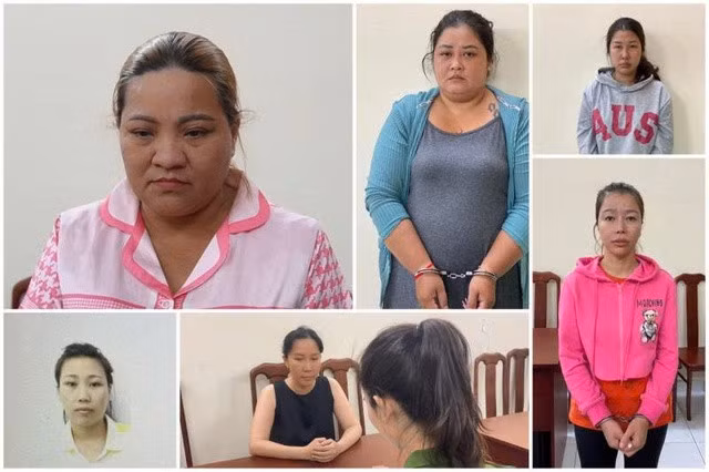 Các đối tượng trong đường dây bị bắt giữ.