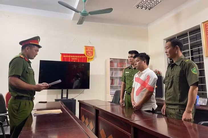 Cơ quan Công an khởi tố bị can, bắt tạm giam đối với Nguyễn Văn Khiêm về tội lừa đảo chiếm đoạt tài sản. Ảnh: Công an tỉnh Sơn La