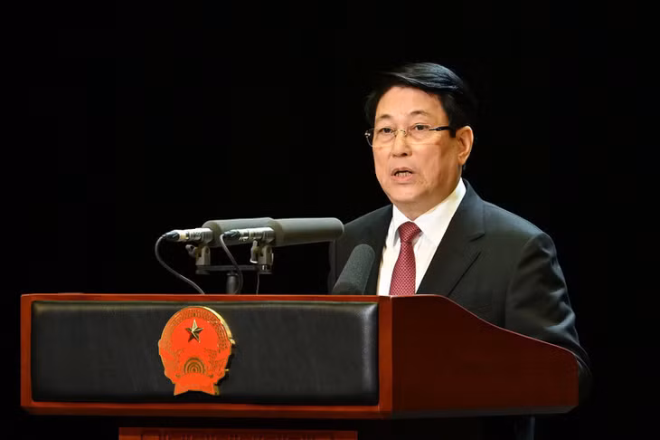Chủ tịch nước Lương Cường phát biểu tại buổi lễ. (Ảnh: Thủy Nguyên)