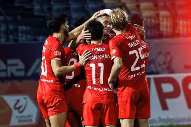 Thể Công Viettel đứng vị trí thứ 3 bảng xếp hạng V.League. Ảnh: TCVT