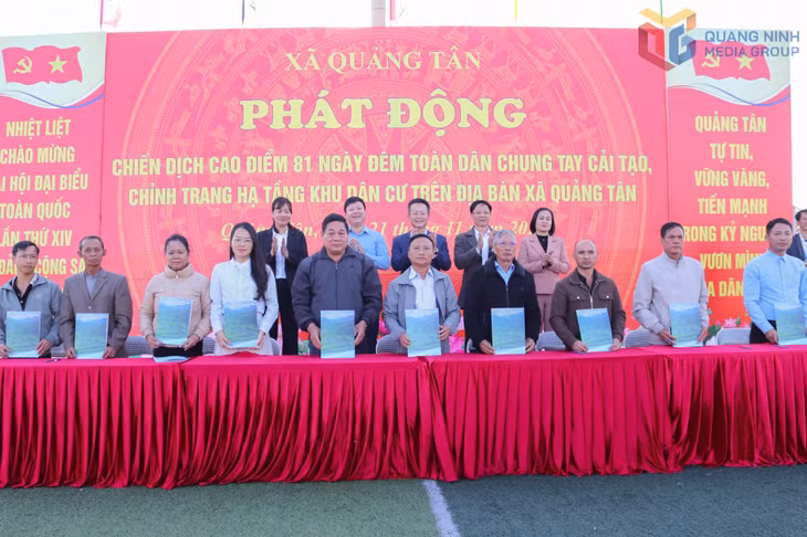 Xã Quảng Tân phát động chiến dịch cao điểm 81 ngày đêm toàn dân chung tay cải tạo, chỉnh trang hạ tầng khu dân cư (tháng 11/2025).