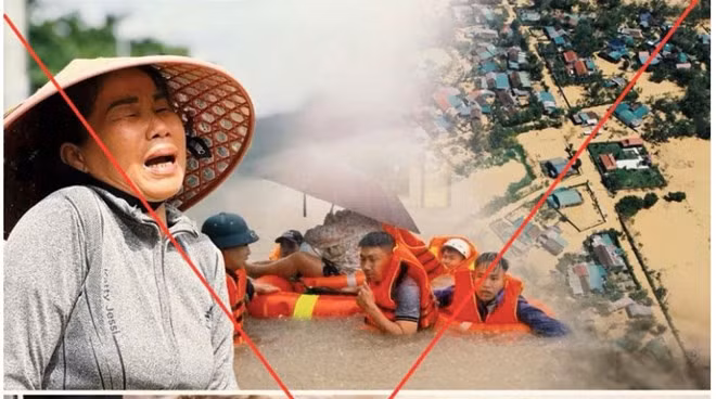 Bộ Công an cảnh báo về việc các đối tượng công kích chính quyền, dùng AI tạo tin giả, gây hoang mang về tình hình mưa lũ miền Trung. Ảnh: Bộ Công an