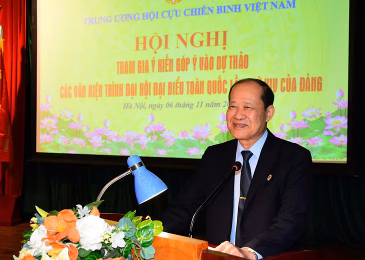 Thượng tướng Bế Xuân Trường phát biểu.