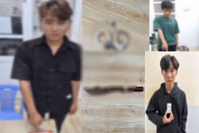 Các đối tượng tại cơ quan công an để làm rõ mâu thuẫn liên quan xích mích trên mạng xã hội. Ảnh: Công an TP Cần Thơ