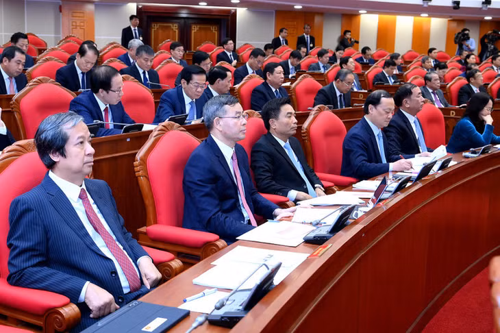 Các đại biểu dự khai mạc Hội nghị lần thứ 14 Ban Chấp hành Trung ương Đảng Cộng sản Việt Nam khóa XIII. (Ảnh ĐĂNG KHOA)