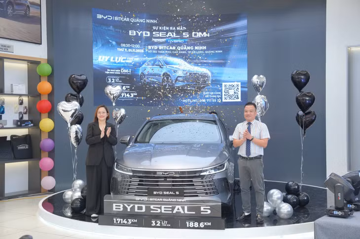 BYD Bitcar Quảng Ninh chính thức ra mắt mẫu sedan lai điện thế hệ mới - BYD SEAL 5 ảnh 1