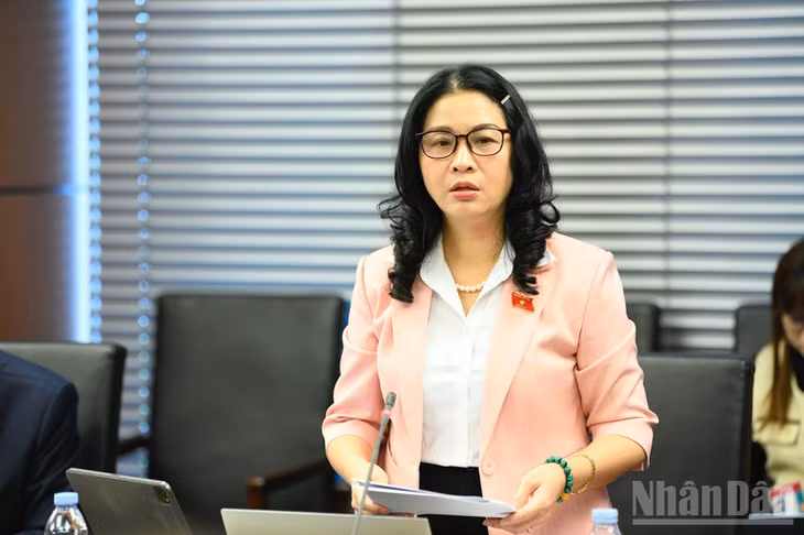 Đại biểu Nguyễn Thị Lan (Đoàn TP Hà Nội). (Ảnh: DUY LINH)