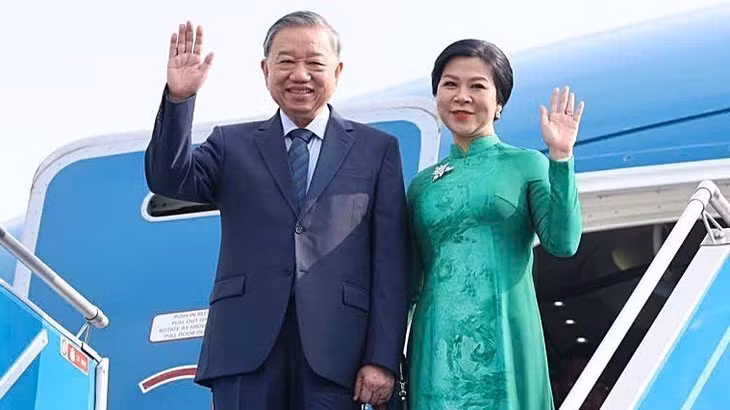 Tổng Bí thư Tô Lâm và Phu nhân. (Ảnh: TTXVN)
