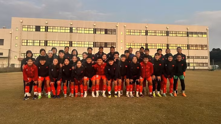 Các thành viên đội tuyển nữ Việt Nam bắt đầu chuỗi 10 ngày tập huấn tại Nhật Bản trước thềm SEA Games 33. (Ảnh: VFF)