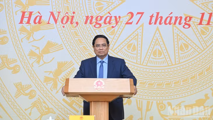 Thủ tướng Chính phủ Phạm Minh Chính chủ trì Phiên họp lần thứ 15 của Hội đồng Thi đua-Khen thưởng Trung ương. (Ảnh: Trần Hải)