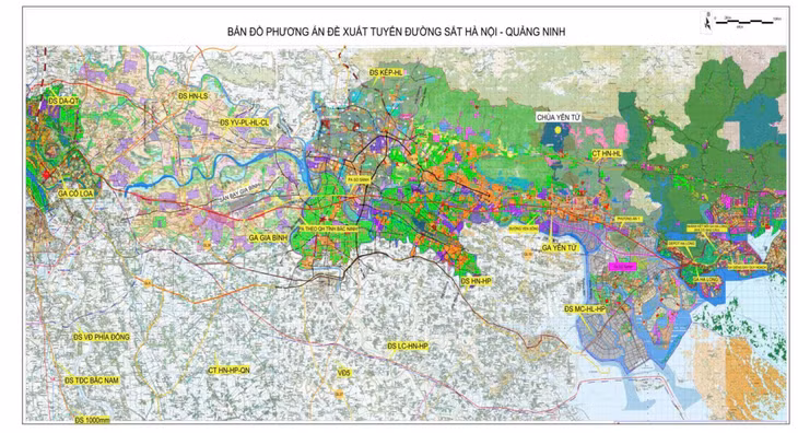Phương án tuyến đường sắt Hà Nội - Quảng Ninh do Công ty cổ phần Đầu tư và Phát triển đường sắt cao tốc VinSpeed đề xuất.