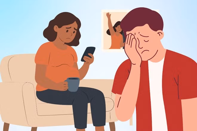 Mạng xã hội và ảnh hưởng đến hạnh phúc hôn nhân. Đồ họa: Thiện Nhân
