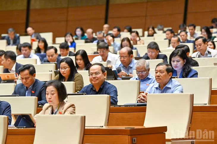 Các đại biểu dự phiên họp sáng 11/11. (Ảnh: Thủy Nguyên)