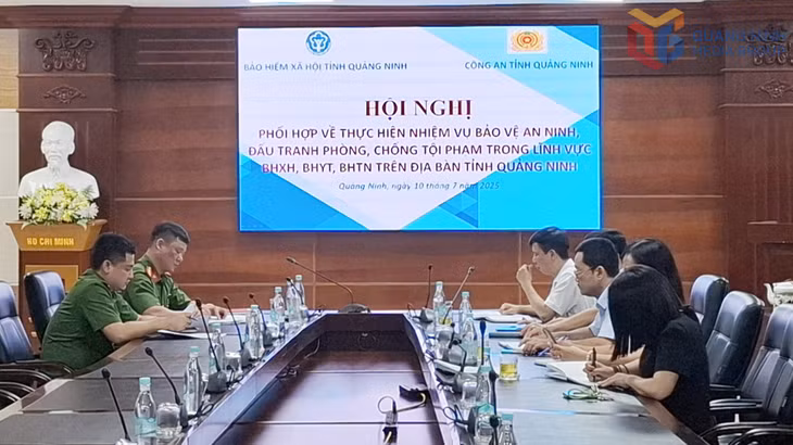 BHXH tỉnh và Công an tỉnh phối hợp về việc thực hiện nhiệm vụ bảo vệ an ninh, đấu tranh phòng, chống tội phạm trong lĩnh vực BHXH, BHYT, BHTN trên địa bàn tỉnh Quảng Ninh năm 2025.