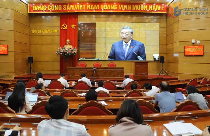 Tổng Bí thư Tô Lâm phát biểu chỉ đạo tại hội nghị.