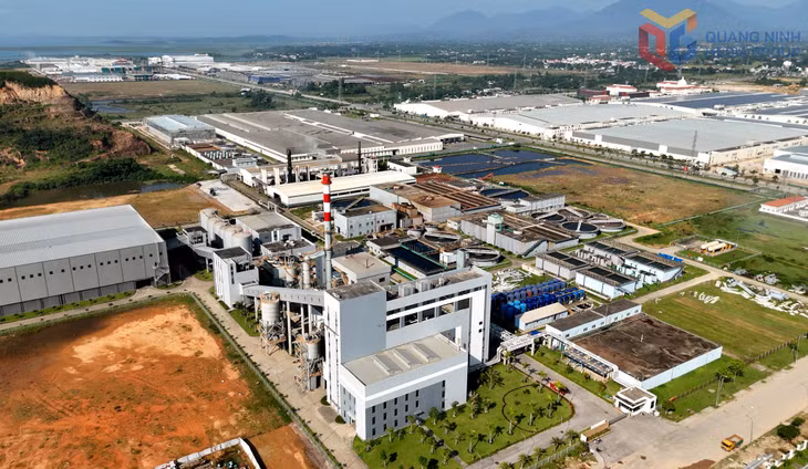 Khu xử lý nước thải tại KCN Hải Hà. Ảnh: Mạnh Trường