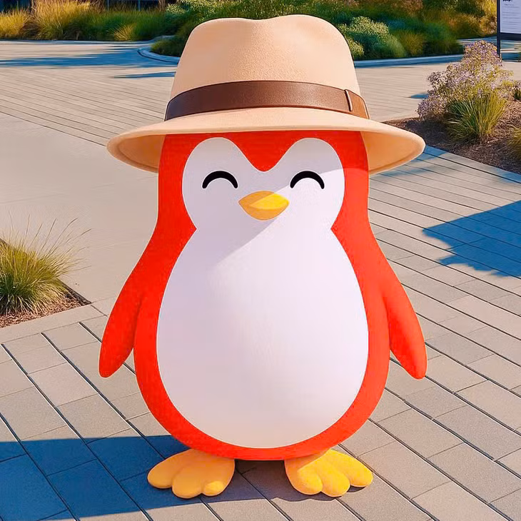 Red Penguin - Biểu tượng của sàn xuất khẩu lao động .com