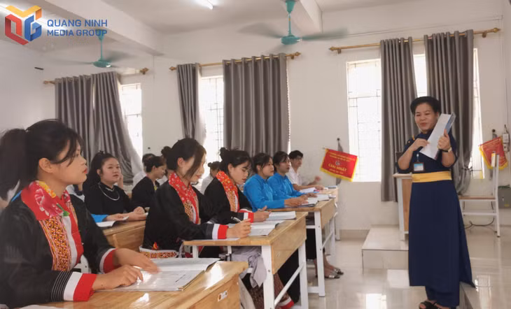 Một giờ học của học sinh tại Trường THCS - THPT Hoành Mô, xã Hoành Mô của Quảng Ninh.