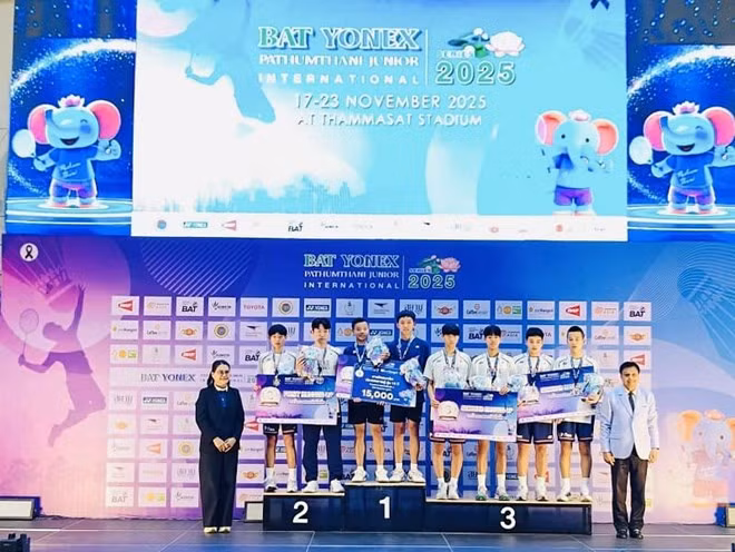 Cầu lông trẻ Việt Nam có các kết quả tốt ở nhóm tuổi U15 tại Thái Lan lần này. Ảnh: Liên đoàn cầu lông Việt Nam