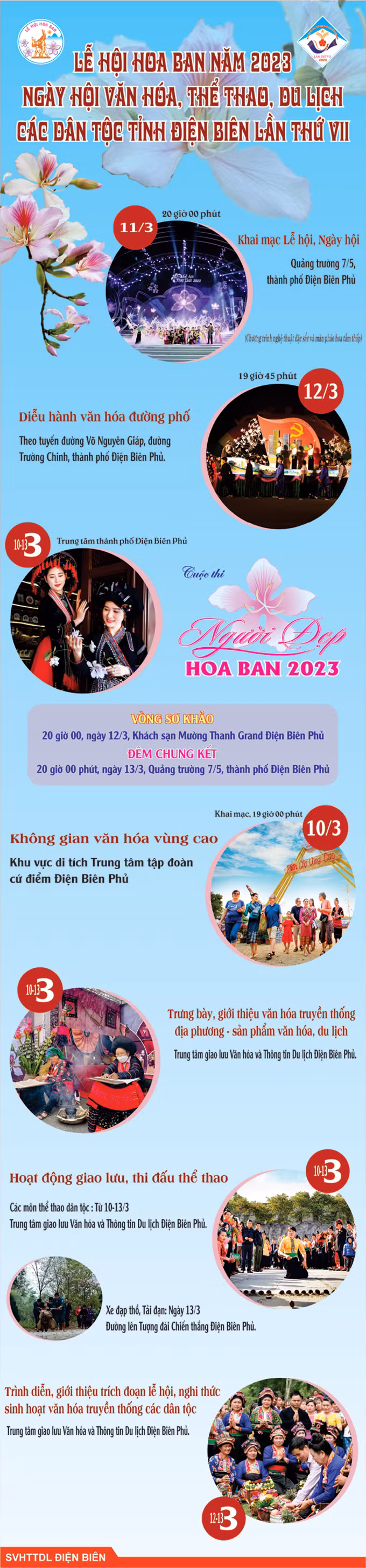 Lễ hội Hoa Ban năm 2023 và Ngày hội Văn hóa, Thể thao, Du lịch các dân tộc tỉnh Điện Biên lần thứ VII ảnh 1