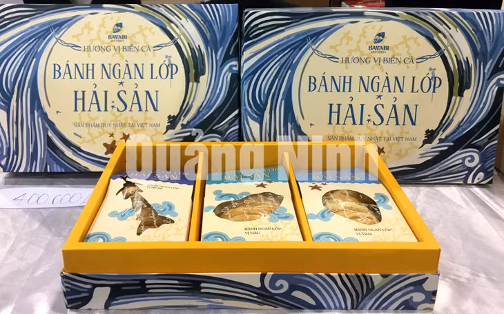 Bánh ngàn lớp hải sản của Công ty TNHH Sản xuất và Thương mại Thủy sản Quảng Ninh. Ảnh: Cao Quỳnh