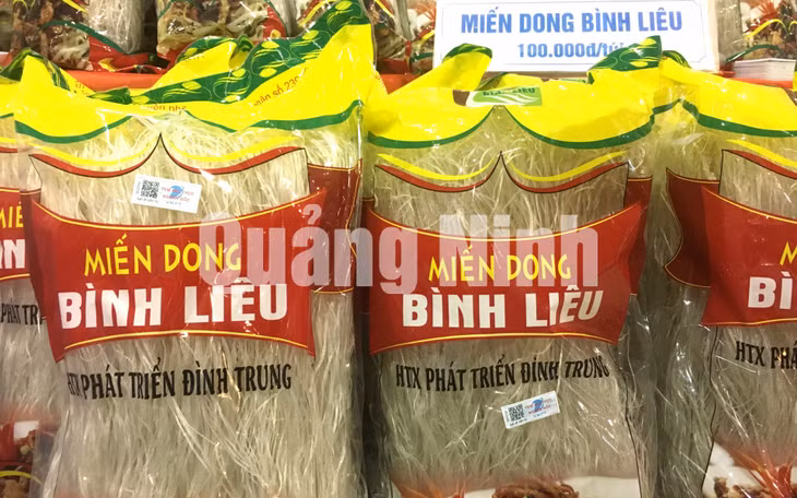 Miến dong Binh Liêu của HTX phát triển Đình Trung. Ảnh: Cao Quỳnh