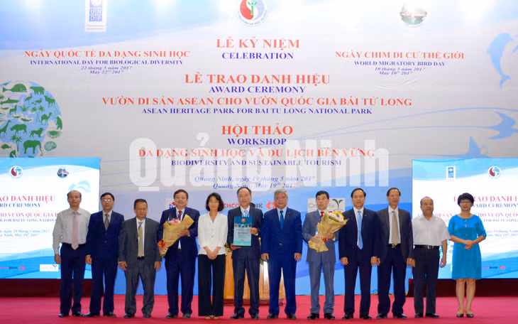 Vườn Quốc gia Bái Tử Long được nhận danh hiệu Vườn Di sản ASEAN. Ảnh: Nguyễn Hoa