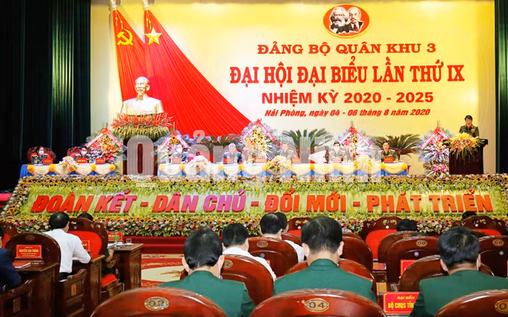 Quang cảnh Đại hội Đại biểu Đảng bộ Quân khu 3 lần thứ IX, nhiệm kỳ 2020 – 2025 (8-2020). Ảnh: Văn Đảm