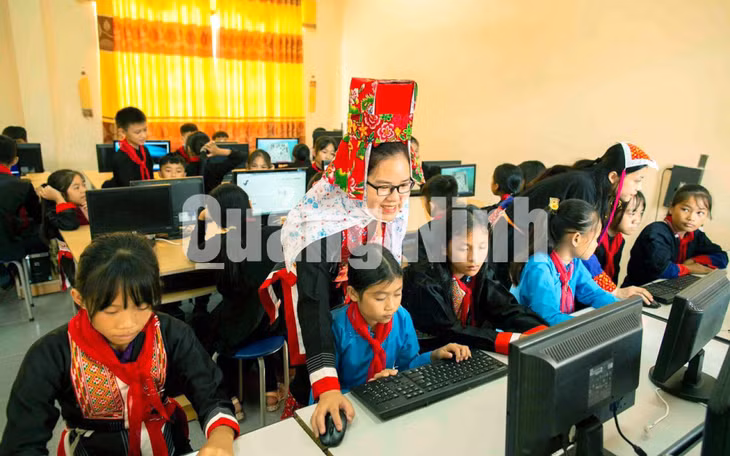 Lớp học tại Trường PTDT nội trú huyện Bình Liêu. Ảnh: Dương Phượng Đại