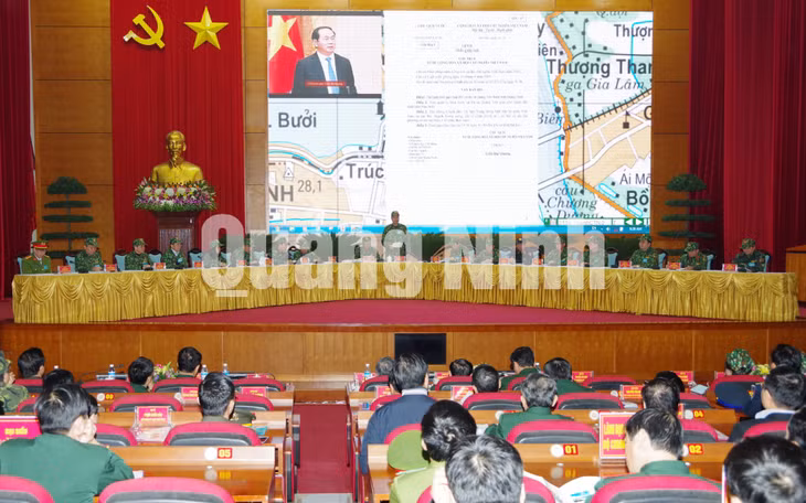 Quang cảnh diễn tập. Ảnh: Văn Đảm (Bộ CHQS tỉnh)